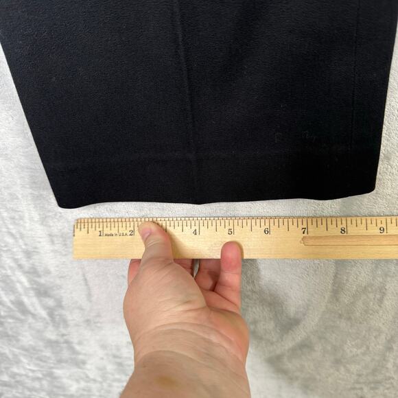 Lauren Ralph Lauren Adelle Pant Womens 6 Black Flat Front Mid Rise Stretch - Picture 9 of 9